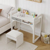 Kids Desk and Chair Set Study Desk Wooden Writing Table with Drawers Pen Holder