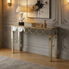 Mirrored Console Table Luxury Freestanding Sofa Side Table for Corridors Lobbies