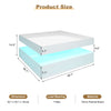 High Gloss Coffee Table with LED Light Living Room Cocktail Sofa Center Table