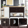 Console Sofa Table Narrow Entryway Table W/ 2 Drawers & 2 Storage Cabinets