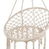 Boho Hanging Hammock Swing Chair Cotton Rope Swing for Indoor Outdoor Patio