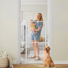 Tall Metal Pet Gate Extra Wide Cat Dog Safety Barrier with Extensions