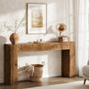63-Inch Solid Wood Console Table, Farmhouse Entryway Sofa Table Behind Couch