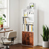 Wide 5 Tier Book Shelf Deep Bookcase Storage Cabinet Display Dining Living Room