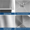 Stainless Steel Double Twin Bowl Kitchen Sink Undermount Inset w/ Waste Kit