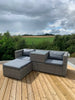 Victoria Rattan Garden Furniture Corner Sofa Lounge Set In/Outdoor Extra Wide
