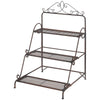 3 Tier Metal Plant Stand Ladder Flower Pot Display Rack Shelf Indoor & Outdoor