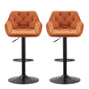 Set of 2/4 Bar Stools Velvet w/Armrest 8cm Thick Seat Swivel Bar Chair Breakfast