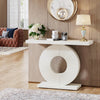 100cm Console Table with Geometric Base,Wood Entryway Sofa Table for Living Room
