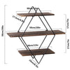 Wall Mounted Floating Shelves Wood Partition Storage Geometric Open Wall Rack UK