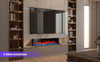 NEW 2025 3D 3 Sided No Border Glass UHD Media Wall Electric Fire 50 60 71 80 "