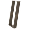 Console Table Legs U-Shaped 2 pcs Natural Steel 28x(72-73) cm Steel