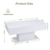High Gloss Coffee Table with LED Light Living Room Cocktail Sofa Center Table