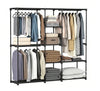 Industrial Open Wardrobe Clothes Rail Rack Bedroom Storage Metal Unit Shelves