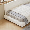 Upholstered Single Bed Frame 3ft Daybed w/ Headboard, Boucle, 90x190 cm, Beige