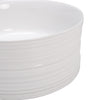 Bathroom Counter Top Ceramic Wash Basin Cloakroom Gloss Sink Round Gloss White