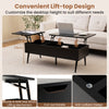 Lift Top Coffee Table Modern Center Table w/Storage Compartments-Black