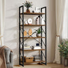 Rustic Wood Bookcase Bookshelf 5 Tier Industrial Storage Display Shelving Unit