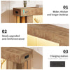 Farmhouse Console Table w/ Sensor Light&Charging Station Narrow Entryway Sofa