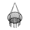 Boho Hanging Hammock Swing Chair Cotton Rope Swing for Indoor Outdoor Patio
