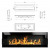Bio Ethanol Fireplace Biofire Fire Wall Modern Stylish 1200 x 400 GLASS 5