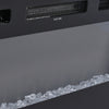 High Gloss Black TV Stand Cabinet Electric Fireplace Unit with 12 LED Backlight