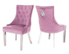 Set of 2/4/6/8 Dining Chairs, Plush Velvet Tufted Bentley Chairs and Studded