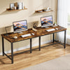 200 x 60cm Extra Long Computer Desk, Industrial Rectangular Double Office Desk