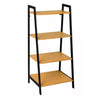 4 Tier Ladder Shelf Storage Shelving Unit Wooden Bookcase Plant Display Oak Deco