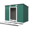 Metal Garden Shed 8 X 4ft Outdoor Yard Storage Tool House WITH FREE BASE & VENT