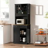 Kitchen Pantry Cabinet Freestanding Buffet Cupboard W/Adjustable Shelf-Black