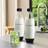 SodaStream 1 Litre Slim Reusable Dishwasher Safe Water Bottles Pack of 2 for Spi