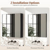 Wooden Hanging 2-Tier Storage Cabinet Medicine Cabinet with Mirror