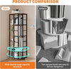 4-Tier Rotating Bookshelf, Bookshelf Tower, Freestanding Book Storage Rack
