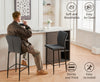 Set of 2/4/6 Bar Stools Velvet Breakfast Bar Chairs Kitchen Office Restaurant