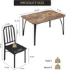 5PCS Wooden Dining Table Set for 4,Kitchen Table&Chairs Set w/Upholstered Seats