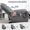 Electric Recliner Armchair with Phone Holder, USB, Reclining Chair, Grey