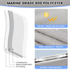3 Bow Bimini Top Boat Cover Detachable Mesh Sides 600D w/ Frame 54"-72"W GB