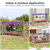 Raised Garden Bed Fir Wood Climbing Planter Box w/2-Sided Trellis