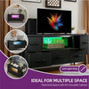 VASAGLE TV Stand Cabinet Storage Table TV Console Unit with Shelves Living Room