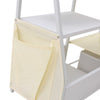 Kids Bookshelf & Toy Organizer, 3-Tier Sling Bookcase with Drawers, White
