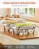 WILPREP Chafer Chafing Dish 2-Pack 9L Set Stainless Steel Bain Marie Food Warmer