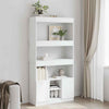 Highboard White 92x33x180 Engineered Wood C7I4
