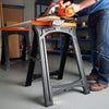 Folding Saw Horse Trestle Twin Support Bars Cutting Stands Rubber Insert