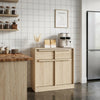 80cm Buffet Cabinet w/ 2 Drawers and 2 Doors, Wooden Sideboard Storage Cupboard