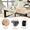 3-Piece Dining Table Set Industrial Breakfast Kitchen Table Set with 2 Benches