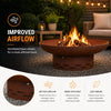 Large Metal Garden Fire Pit Outdoor Patio Camping Rusted Bowl Log Burner 70cm