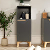 Bathroom Floor Cabinet Grey 3 Storage Shelves Vanity Organiser Furniture