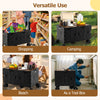 Heavy Duty Rolling Storage Trolley with Storage Racks & Wheels-Black