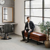 Salon Reception Bench Office Chair-Brown